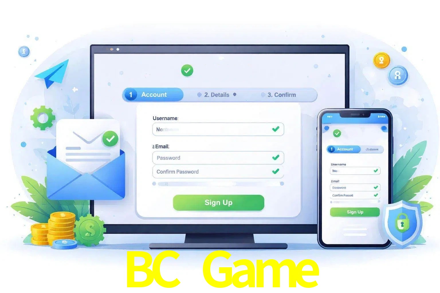 Registro de nuevo usuario y configuración de cuenta BC Game
