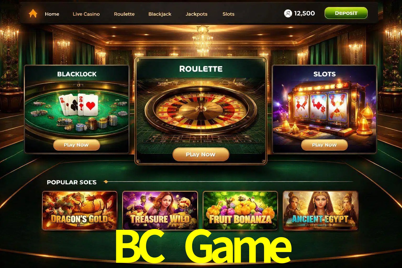 Vista de la plataforma BC Game Casino mostrando categorías organizadas de juegos en línea